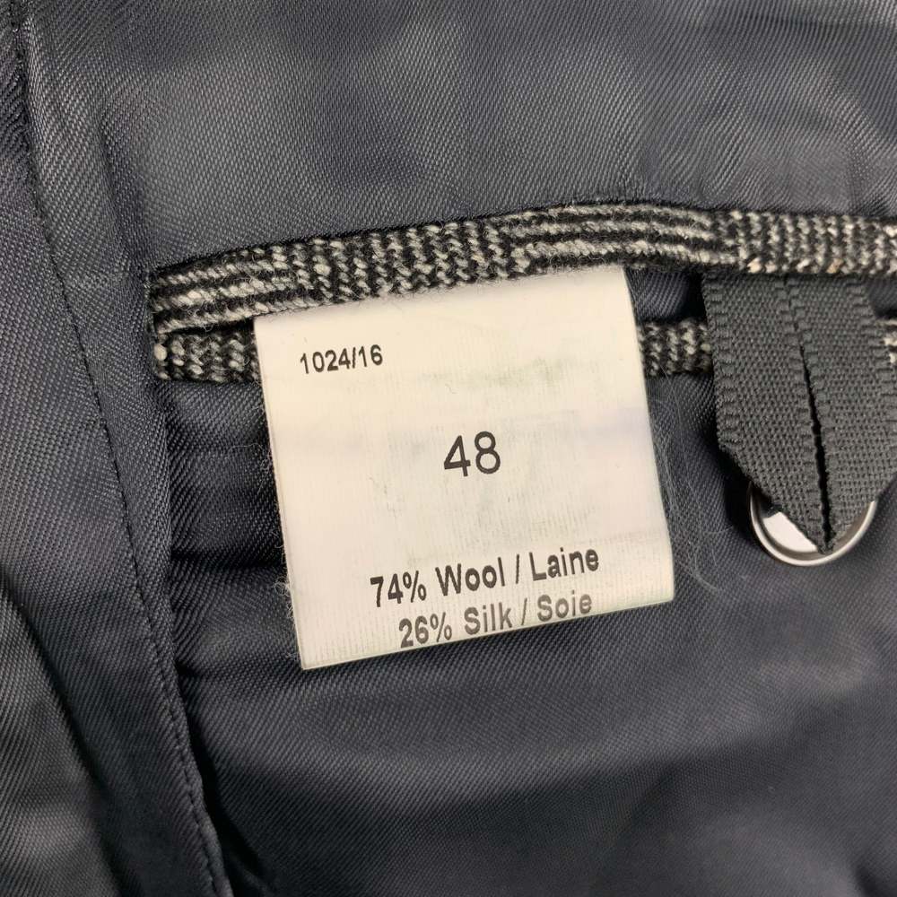 OFFICINE GENERALE Black White Herringbone Wool Silk Sport Coat - Picture 6 of 7
